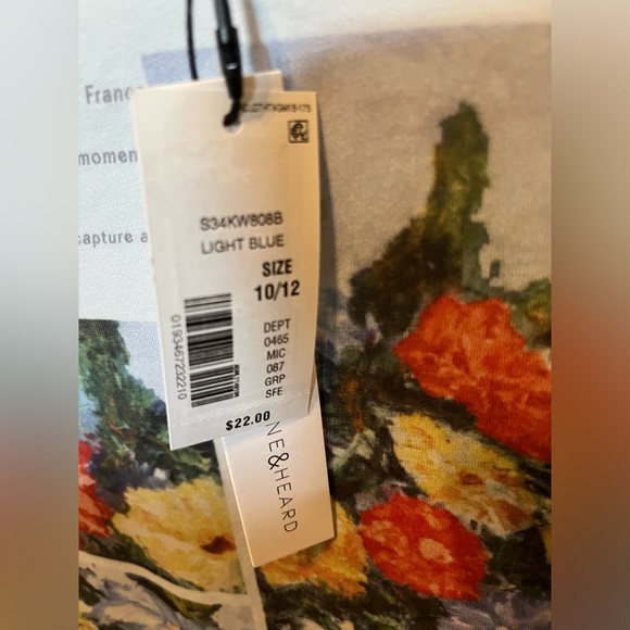 Scene&Heard Light blue with print kid shirt 10/12 NWT - Picture 6 of 6